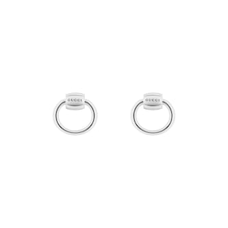 Gucci Sterling Silver Horsebit Small Hoop Earrings Gucci Sterling Silver Horsebit Small Hoop Earrings