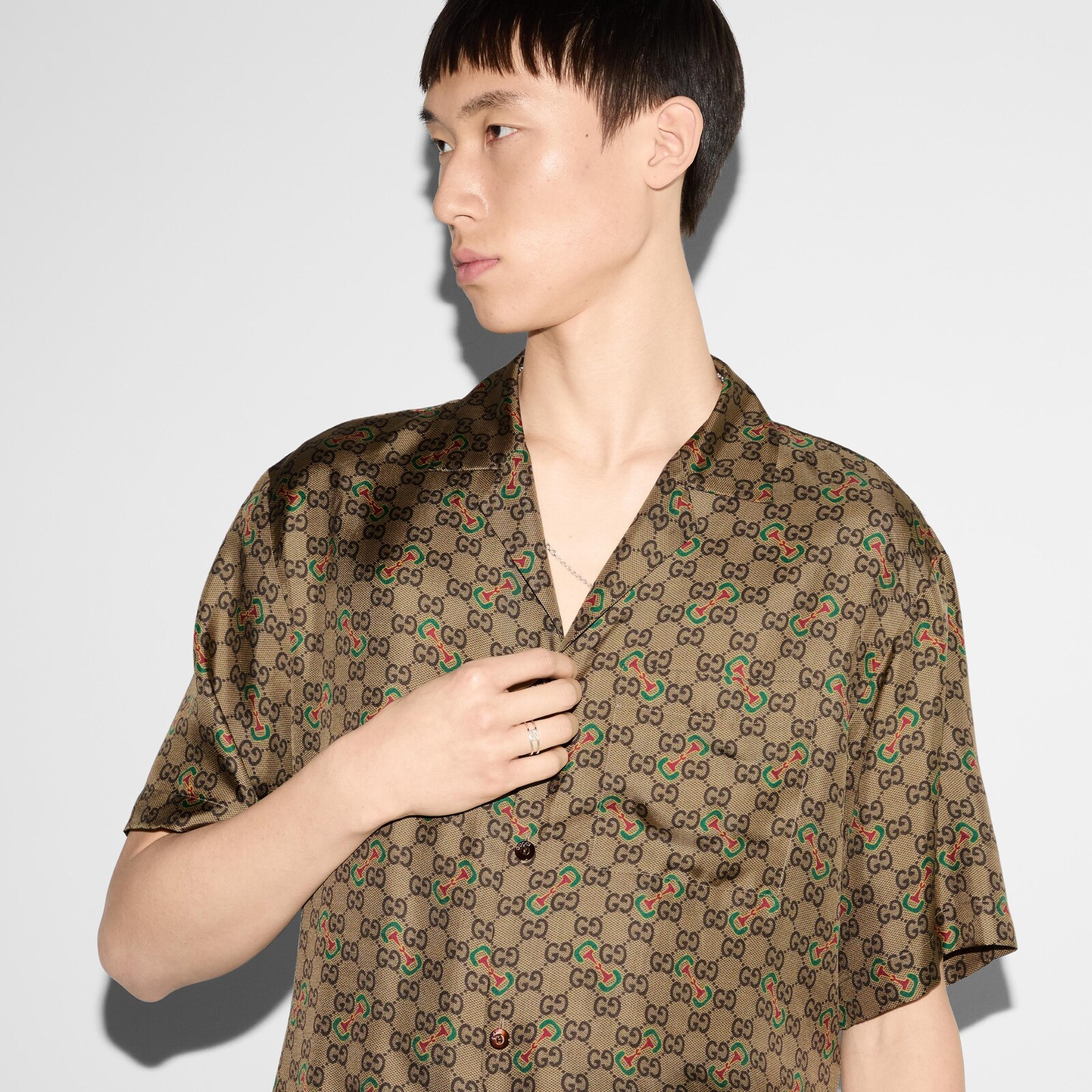 Gucci Gucci Interlocking Sterling Silver 6mm Double Row Ring - Size 6