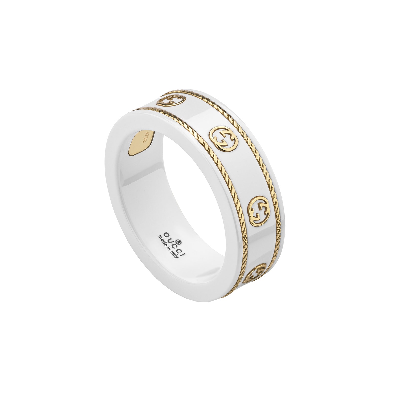 Gucci Gucci Icon 18K Yellow Gold & White Zirconia Ring - Size 7.5
