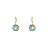 Gucci Gucci Interlocking 18K Yellow Gold Amazonite & Diamond Drop Earrings