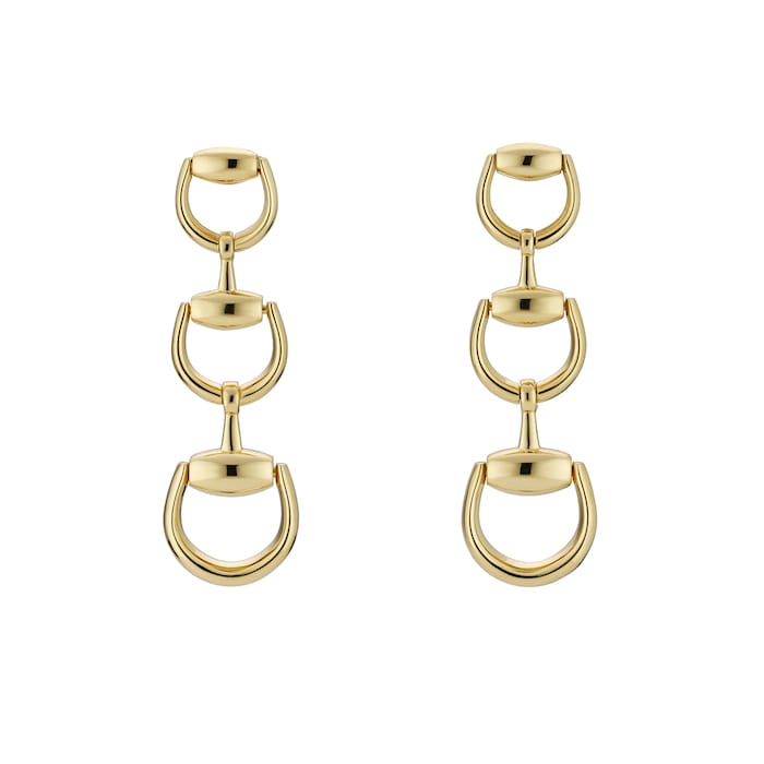 Gucci Gucci Horsebit 18K Yellow Gold Drop Earrings