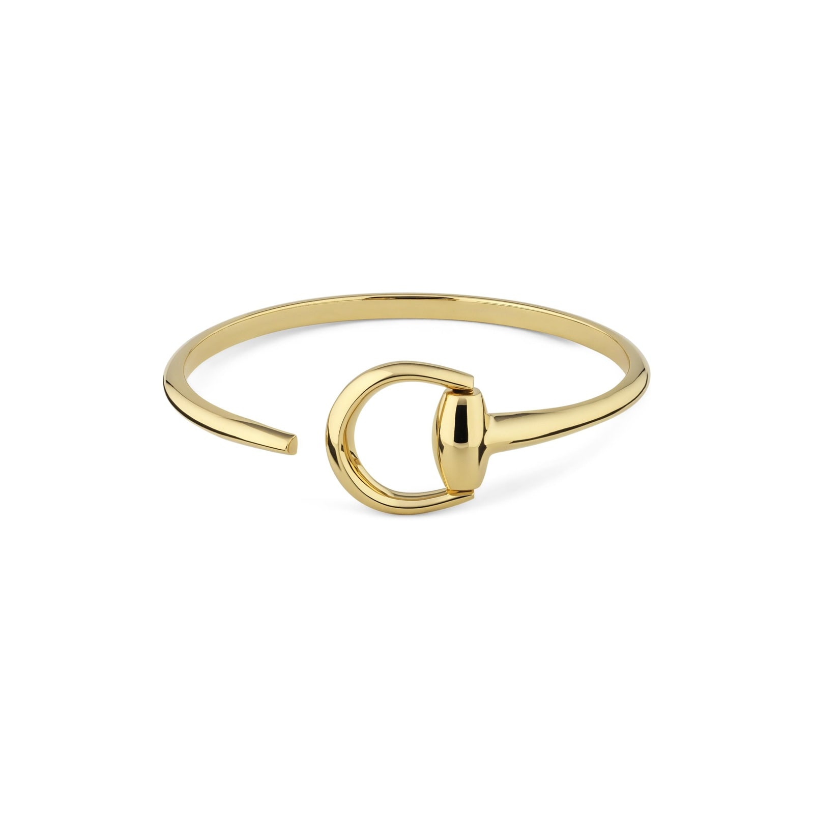 Gucci Horsebit 18K Yellow Gold Bangle
