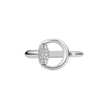 Gucci Gucci Horsebit 18K White Gold Diamond Ring - Size 6