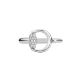 Gucci Gucci Horsebit 18K White Gold Diamond Ring - Size 6.25