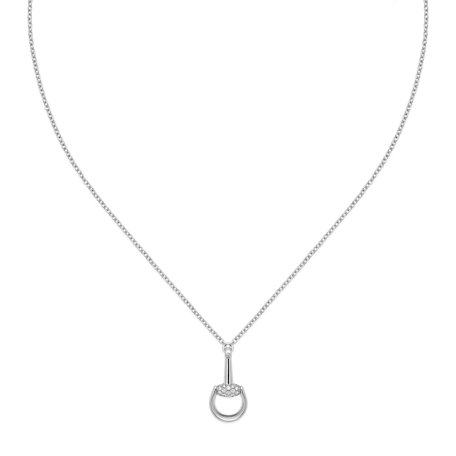 Gucci Gucci Horsebit 18K White Gold Diamond Necklace Gucci Gucci Horsebit 18K White Gold Diamond Necklace