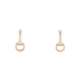 Gucci Gucci Horsebit 18K Rose Gold Diamond Station Necklace