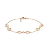 Gucci Gucci Horsebit 18K Rose Gold Diamond Drop Earrings