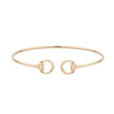 Gucci Gucci Horsebit 18K Rose Gold Diamond Bangle - Size Small
