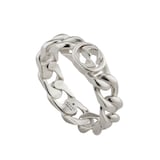 Gucci Gucci Interlocking Sterling Silver Link Ring - Size 6