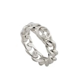 Gucci Gucci Interlocking Sterling Silver Link Ring - Size 6.5