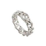 Gucci Gucci Interlocking Sterling Silver Link Ring - Size 6.75