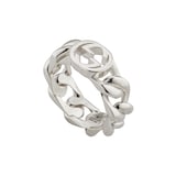 Gucci Gucci Interlocking Sterling Silver Link Ring - Size 6