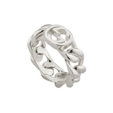 Gucci Gucci Interlocking Sterling Silver Link Ring - Size 6.75