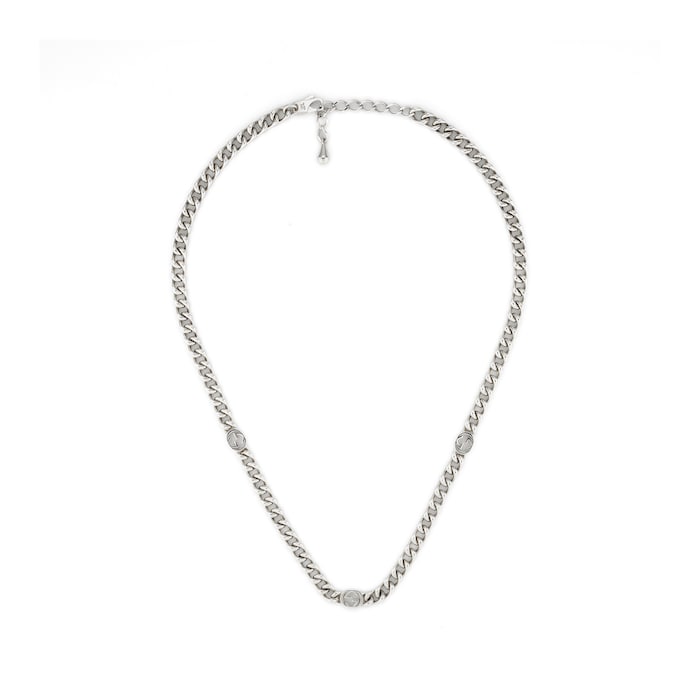 Gucci Gucci Interlocking Sterling Silver Station Necklace
