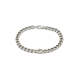 37342116 - Gucci Interlocking Sterling Silver Bracelet - 17cm