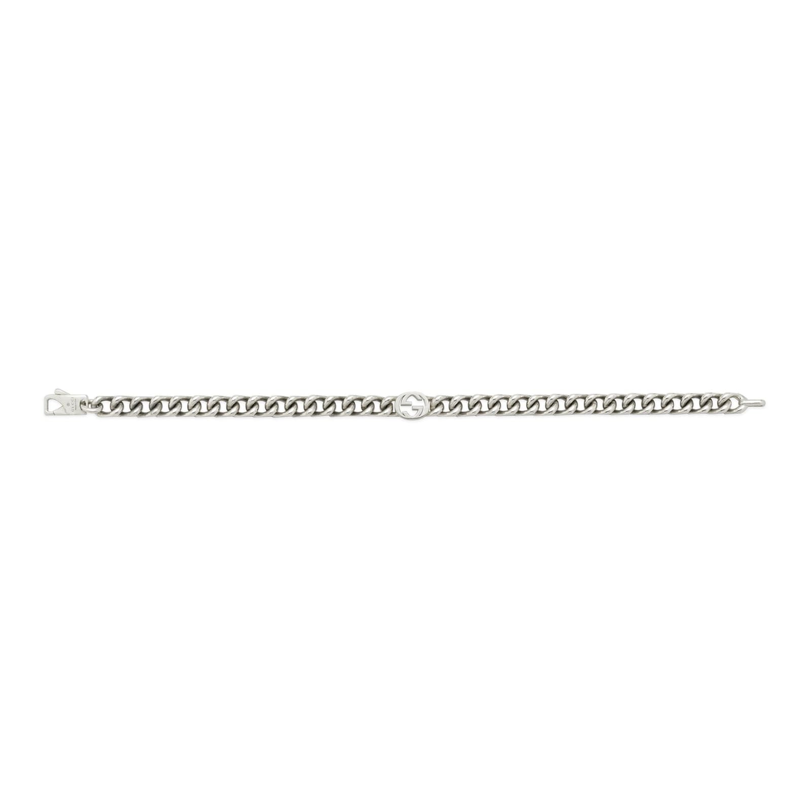 Gucci Gucci Interlocking Sterling Silver Bracelet - 17cm