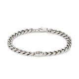 Gucci Gucci Interlocking Sterling Silver GG Link Bracelet - Size Medium