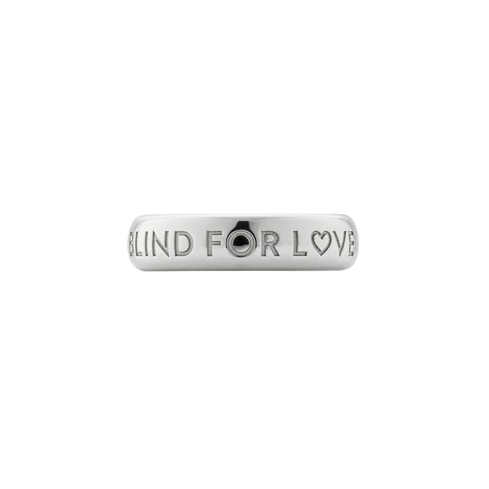 Gucci Gucci Blind For Love Sterling Silver Ring - Size 6.5
