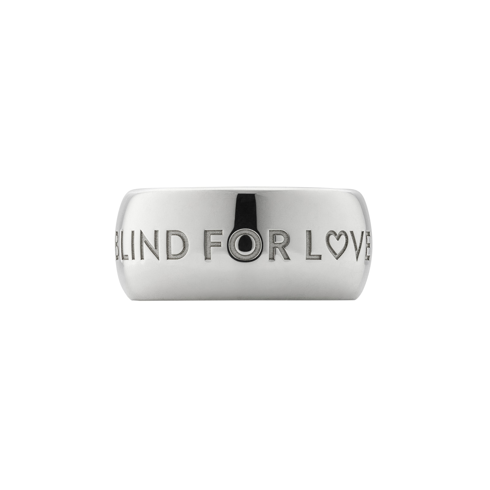 Gucci Gucci Blind For Love Sterling Silver Ring - Size 6.75