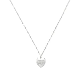Gucci Gucci Blind For Love Steling Silver Heart Pendant Necklace
