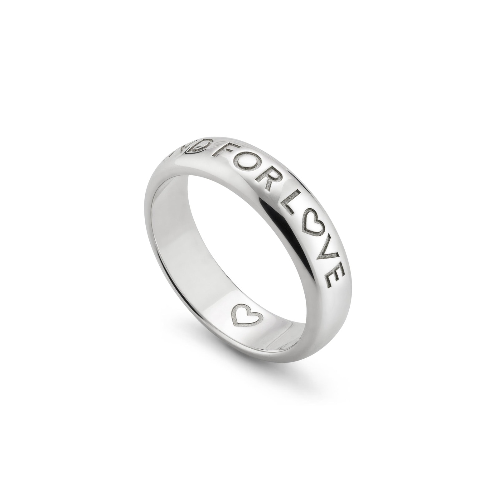 Gucci Blind For Love Sterling Silver 5mm Ring Gucci Blind For Love Sterling Silver 5mm Ring