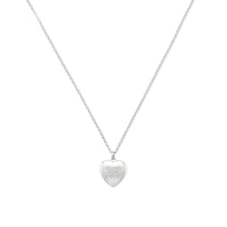 37342128 - Blind For Love Sterling Silver Heart Pendant Necklace