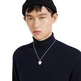 Gucci Blind For Love Sterling Silver Heart Pendant Necklace