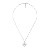 Gucci Blind For Love Sterling Silver Round Pendant Necklace