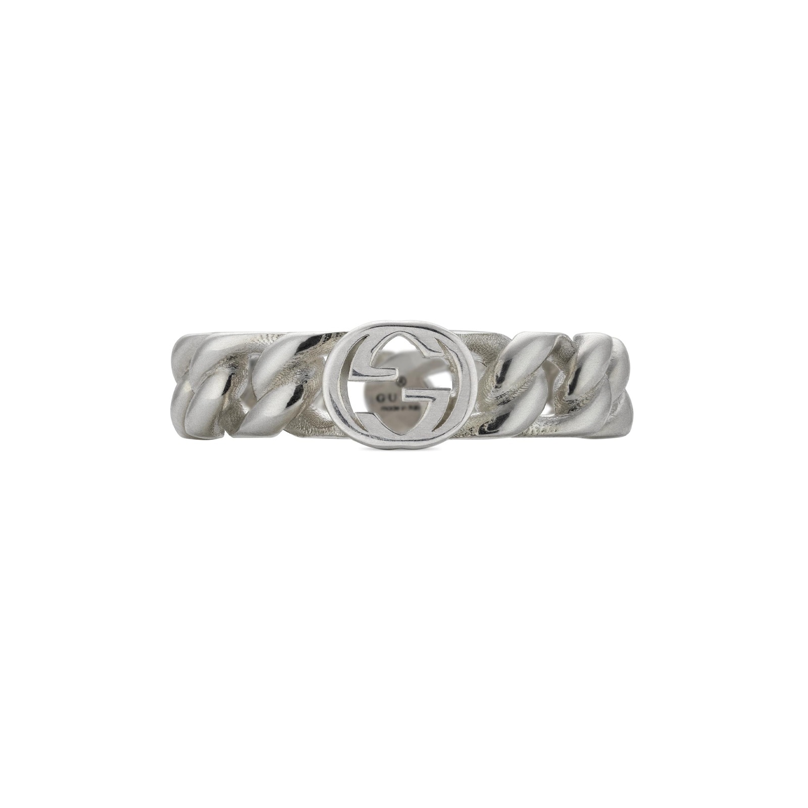 Gucci Gucci Interlocking Sterling Silver 5mm Ring Gucci Gucci Interlocking Sterling Silver 5mm Ring