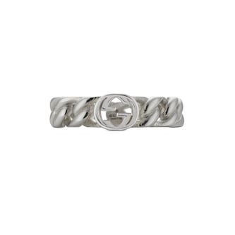 Gucci Gucci Interlocking Sterling Silver 5mm Ring