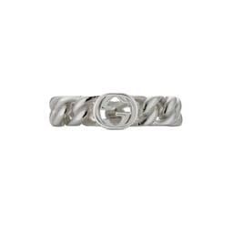 37342130 - Gucci Interlocking Sterling Silver 5mm Ring