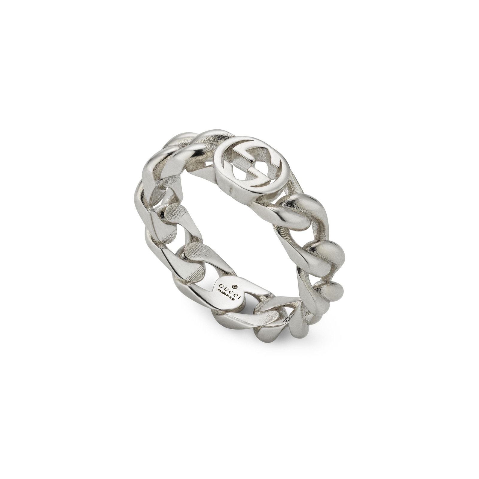 Gucci Gucci Interlocking Sterling Silver 5mm Ring Gucci Gucci Interlocking Sterling Silver 5mm Ring