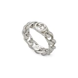 Gucci Gucci Interlocking Sterling Silver 5mm Ring - Ring Size I