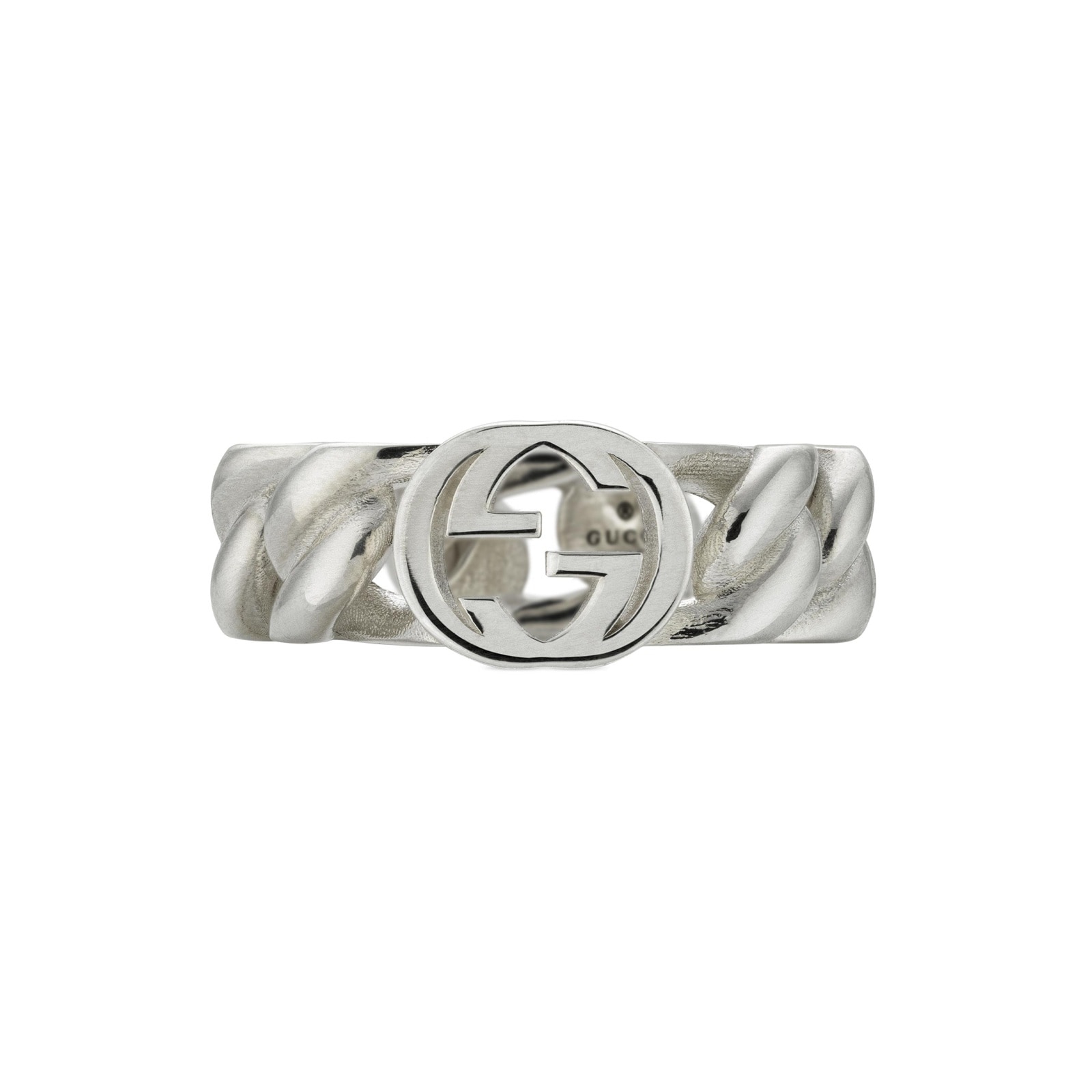 Gucci Gucci Interlocking Sterling Silver 7mm Ring Gucci Gucci Interlocking Sterling Silver 7mm Ring