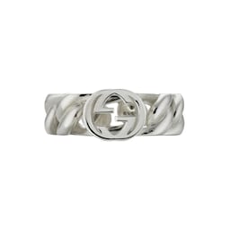 37342131 - Gucci Interlocking Sterling Silver 7mm Ring