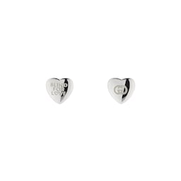 37342132 - Blind For Love Sterling Silver Heart Stud Earrings