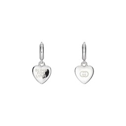 37342133 - Blind For Love Sterling Silver Heart Drop Earrings