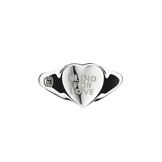 Gucci Blind For Love Sterling Silver Heart Ring Gucci Blind For Love Sterling Silver Heart Ring