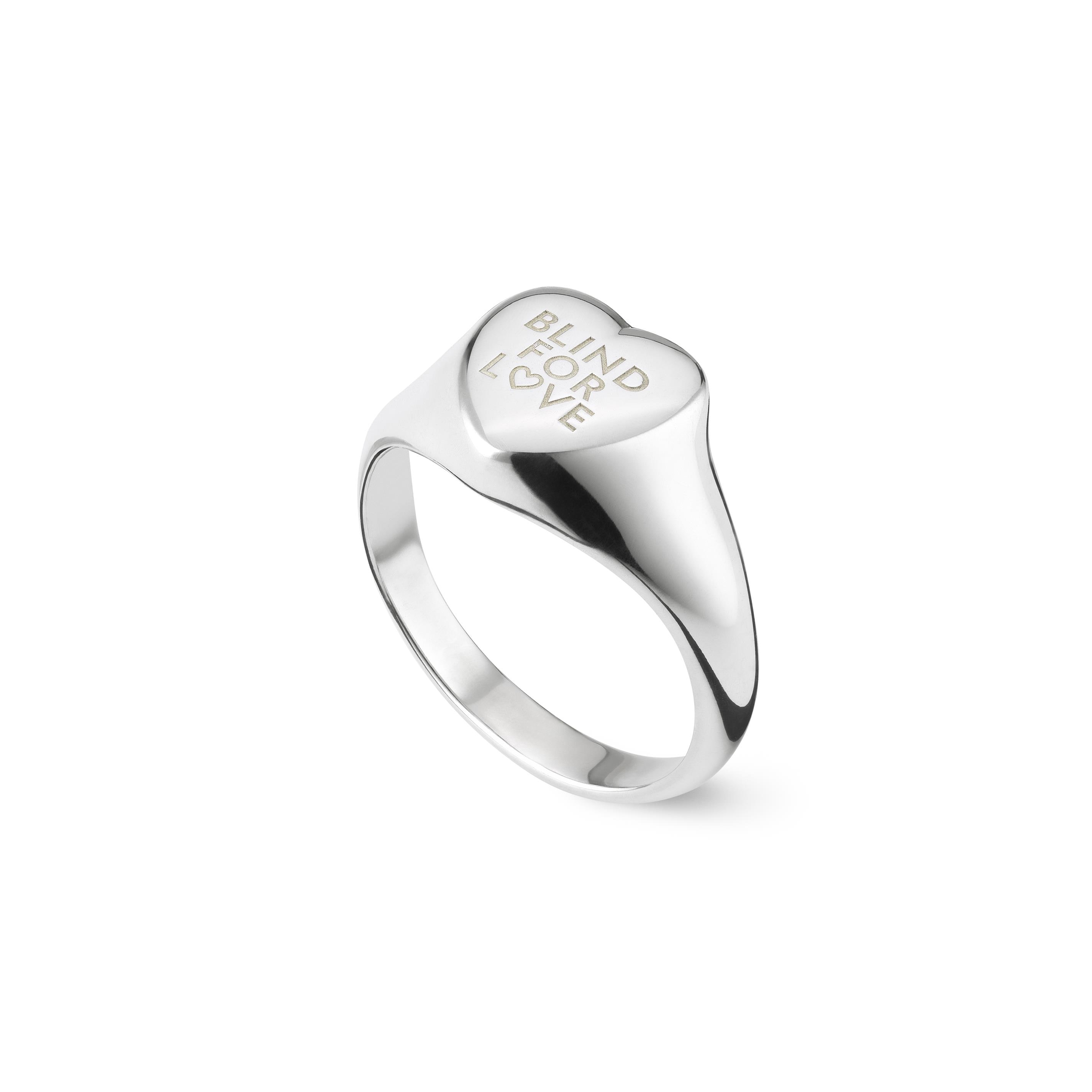 Gucci Blind For Love Sterling Silver Heart Ring