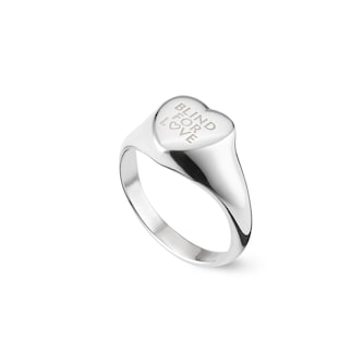 Gucci Blind For Love Sterling Silver Heart Ring Gucci Blind For Love Sterling Silver Heart Ring