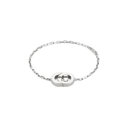 37342135 - Gucci Interlocking Sterling Silver Bracelet - 17cm