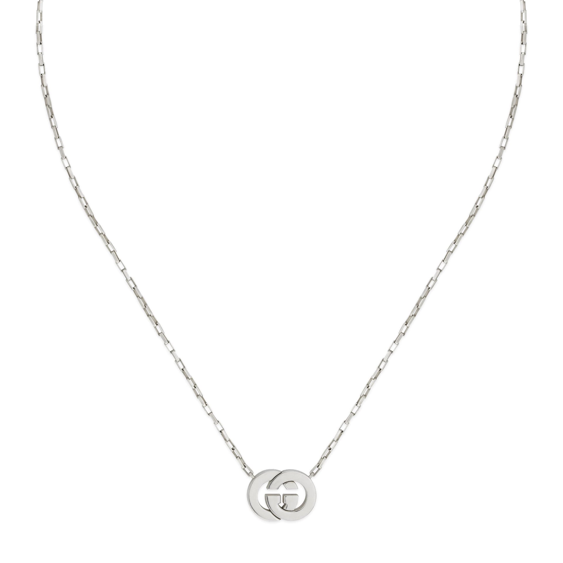 Gucci Gucci Interlocking Sterling Silver Pendant Necklace Gucci Gucci Interlocking Sterling Silver Pendant Necklace