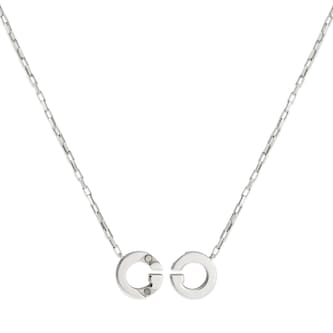Gucci Gucci Interlocking Sterling Silver Pendant Necklace Gucci Gucci Interlocking Sterling Silver Pendant Necklace