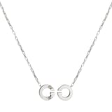 Gucci Gucci Interlocking Sterling Silver Pendant Necklace