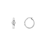 Gucci Gucci Interlocking Sterling Silver Hoop Earrings