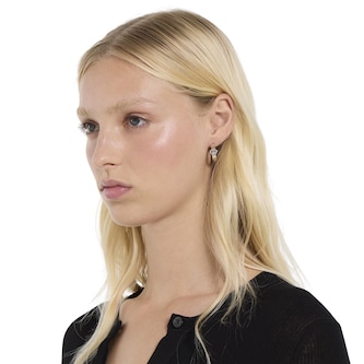 Gucci Gucci Interlocking Sterling Silver Hoop Earrings