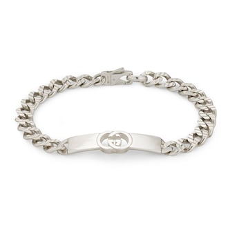 Gucci Gucci Interlocking Sterling Silver Chain Bracelet - 19cm