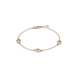 Gucci Gucci Interlocking 18ct Yellow Gold Triple Motif Chain Bracelet