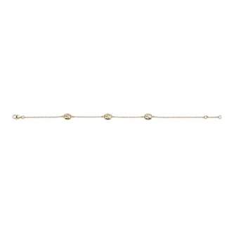 Gucci Gucci Interlocking 18ct Yellow Gold Triple Motif Chain Bracelet Gucci Gucci Interlocking 18ct Yellow Gold Triple Motif Chain Bracelet
