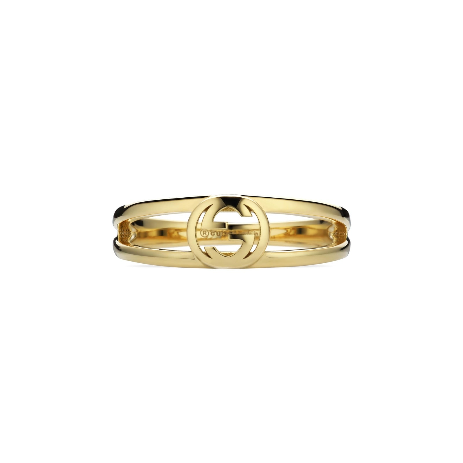 Gucci Gucci Interlocking 18ct Yellow Gold 2 Band Ring Gucci Gucci Interlocking 18ct Yellow Gold 2 Band Ring